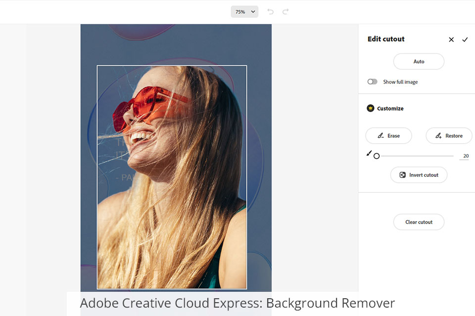 adobe creative cloud express background remover
