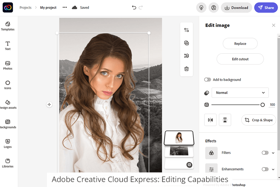 محرر Adobe Express
