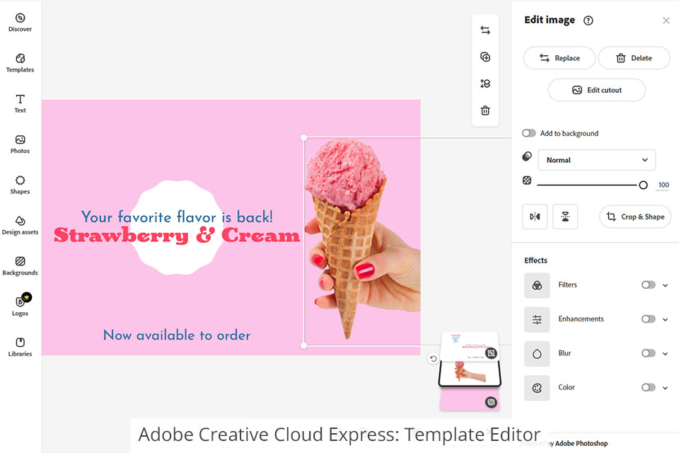 adobe creative cloud express editor
