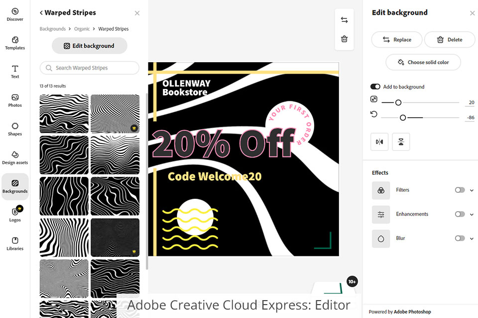 adobe creative cloud express editor