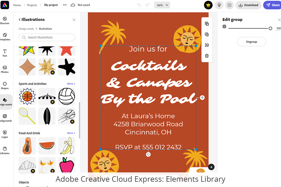 adobe creative cloud express elements