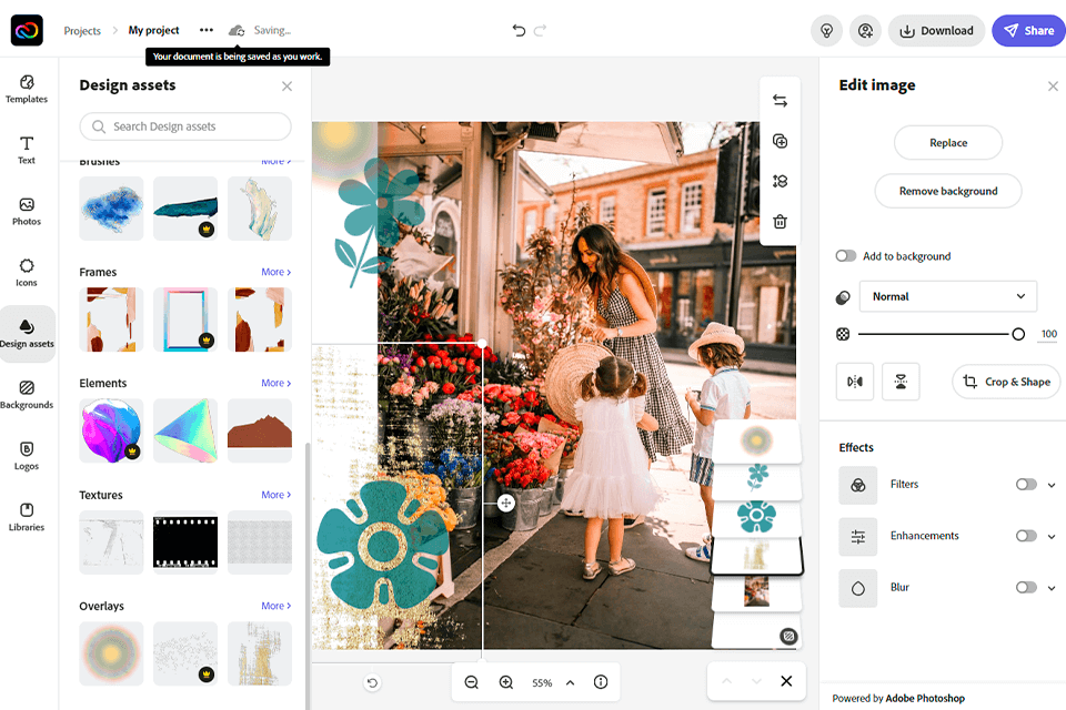 adobe creative cloud express gráficos