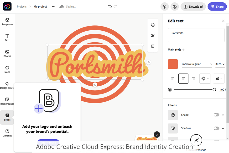 Adobe Express logo create