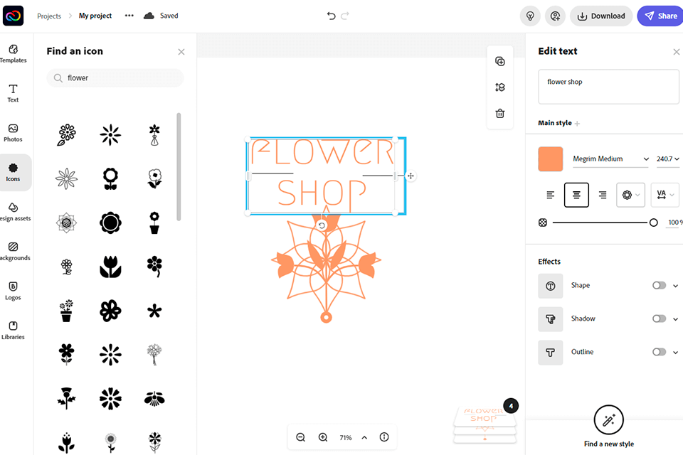 adobe creative cloud express logo creación
