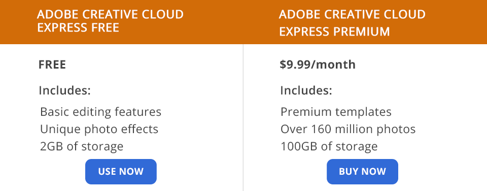adobe creative cloud express price