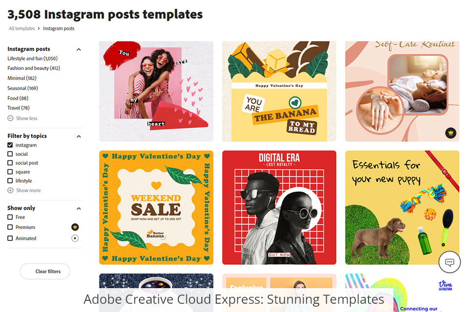 adobe creative cloud express stunning templates