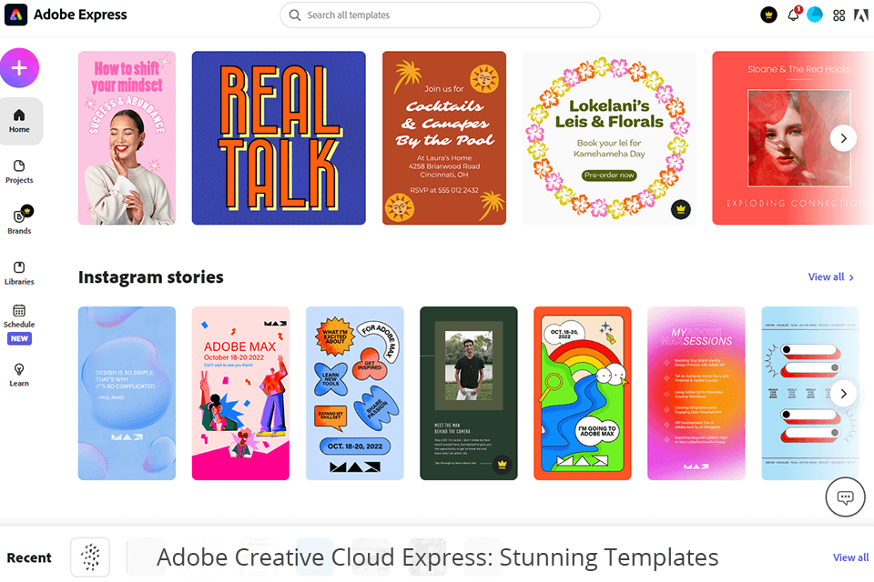 adobe creative cloud express templates
