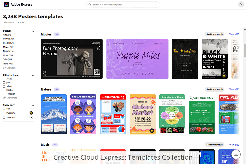 creative cloud express templates