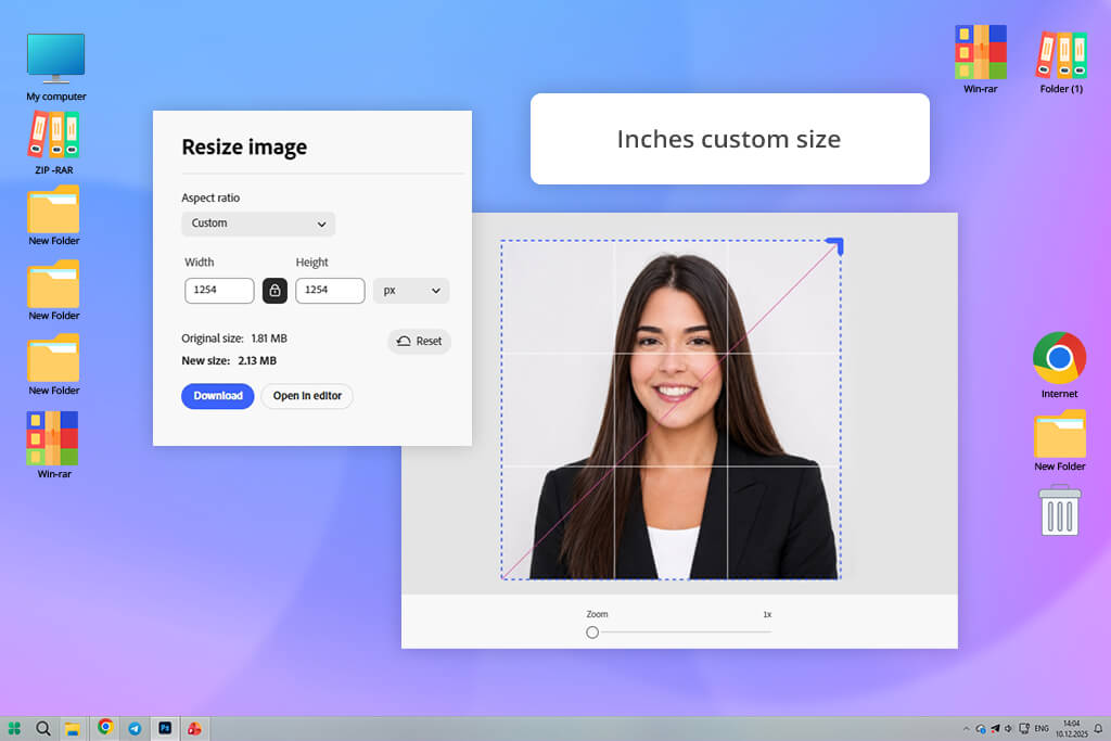 adobe express 2x2 picture maker