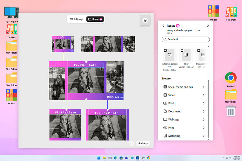 adobe express adapting design
