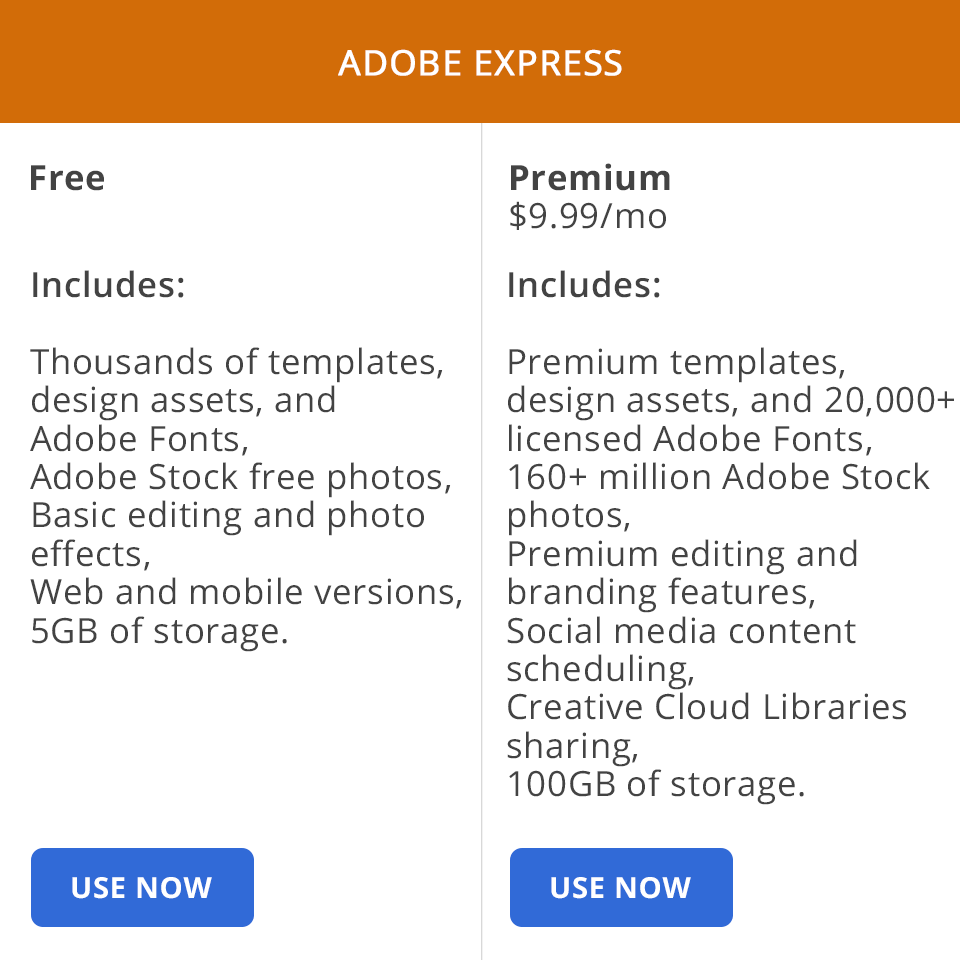 adobe express price