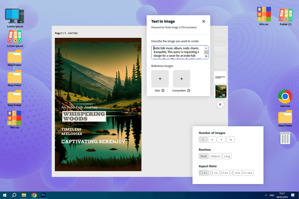 adobe express ai album cover generator
