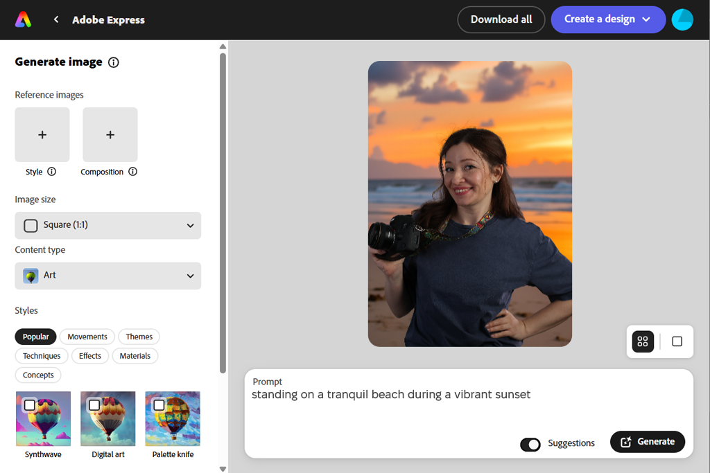 adobe express ai background generator