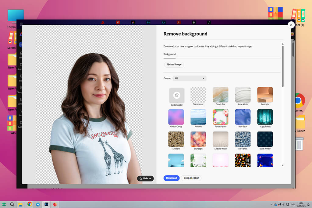 adobe express ai background remover tool