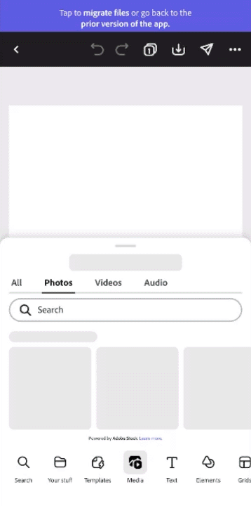 adobe express app that brings pictures to life interface gif