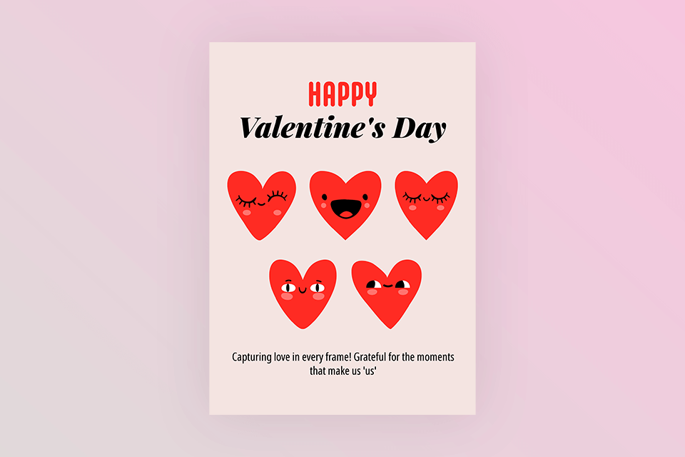 adobe express app to make valentines day card