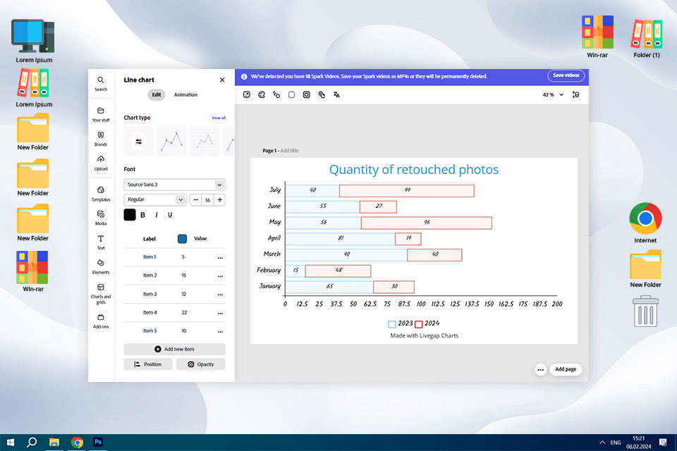 adobe express melhor software de criação de gráficos online