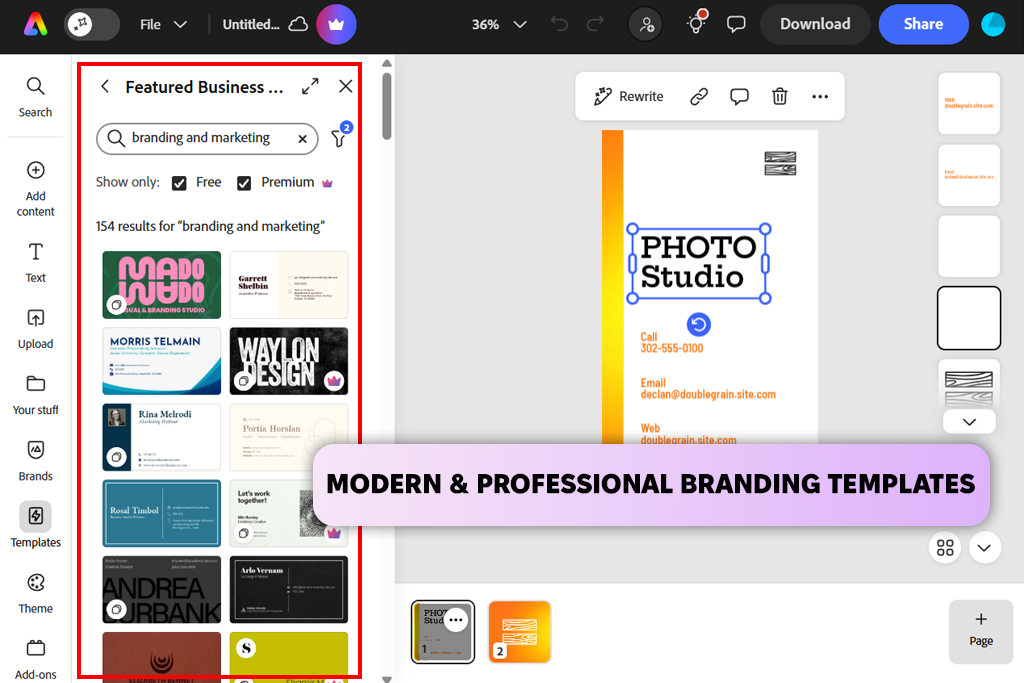 adobe express branding