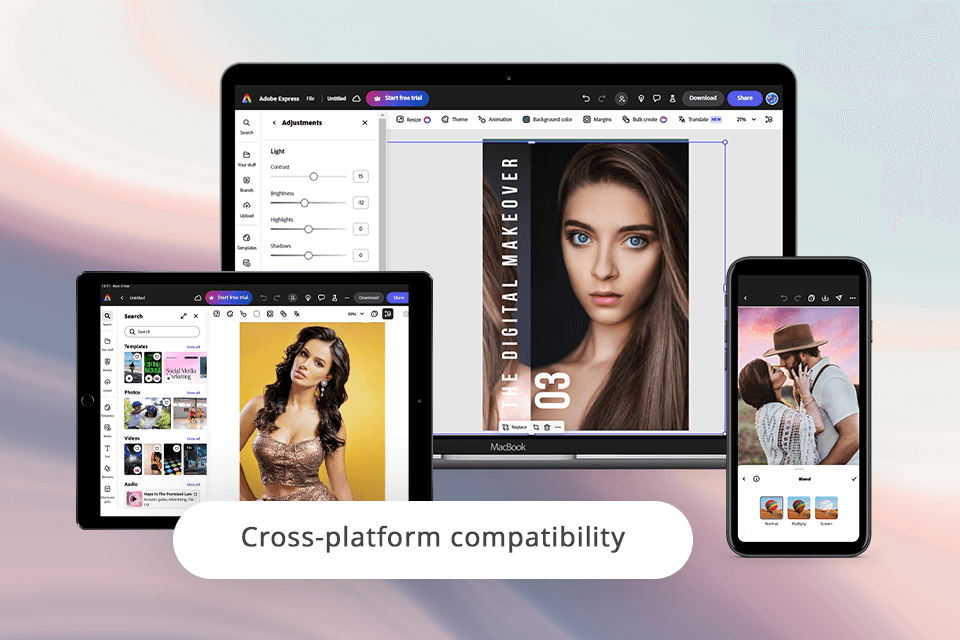 adobe express compatibility