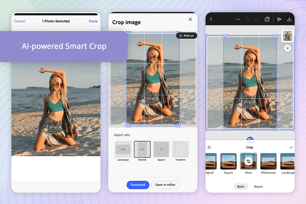 adobe express cropping pictures app