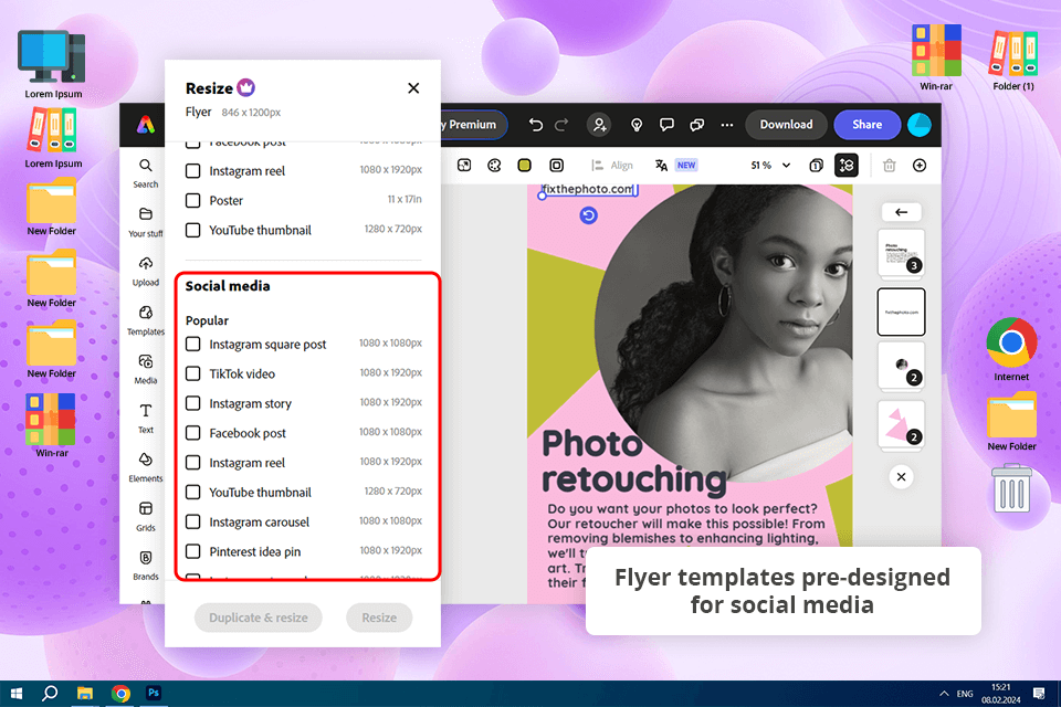 adobe express flyer design software