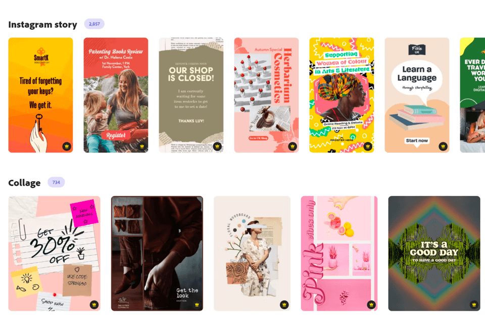 adobe express for education type of content