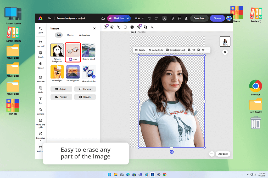 adobe express free background removal software