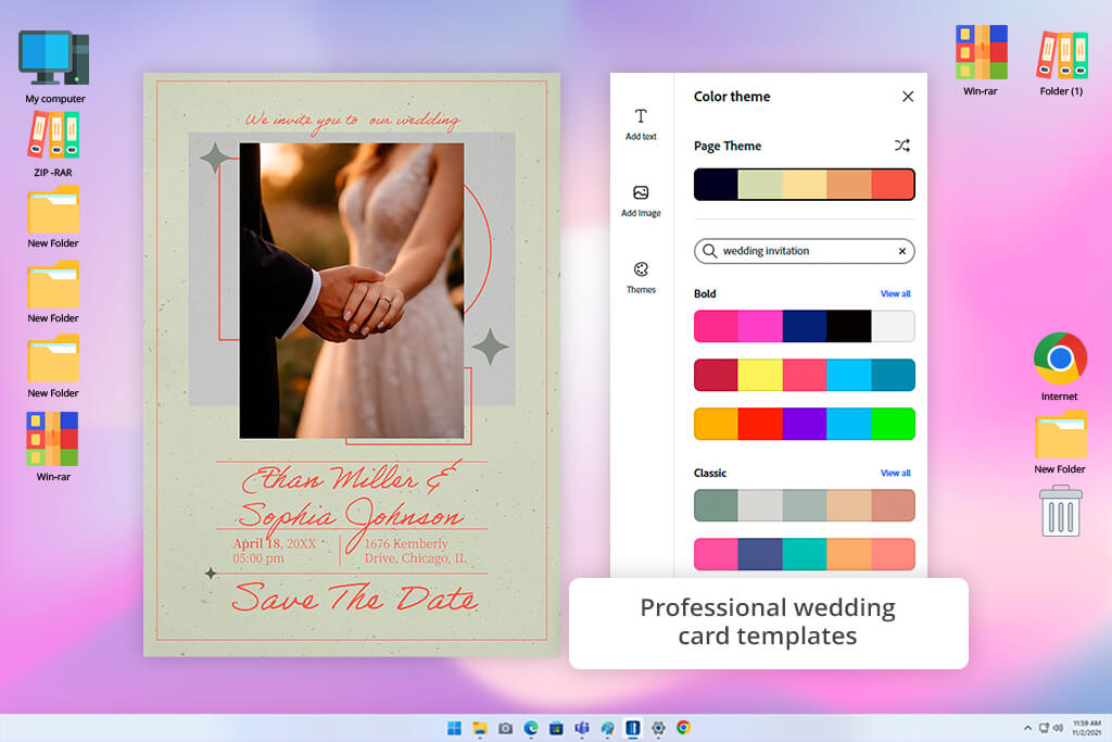 adobe express free wedding card maker