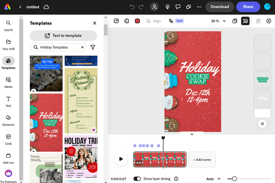 adobe express holiday card maker