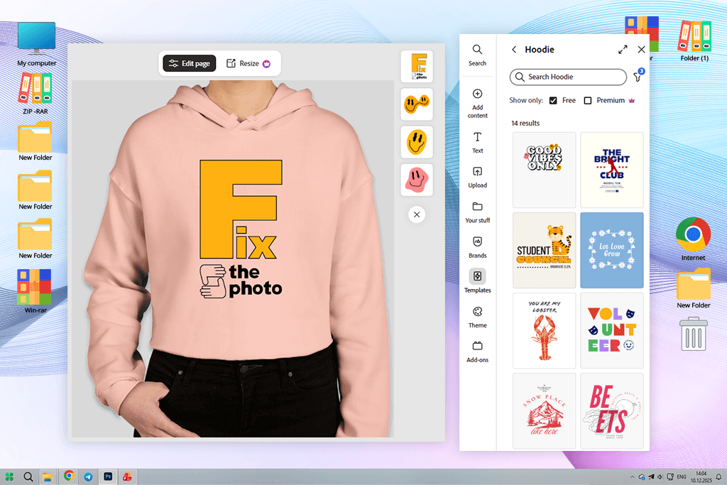 adobe express hoodie design software