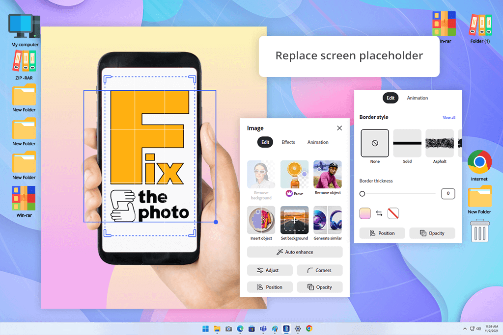 adobe express iphone mockup generator