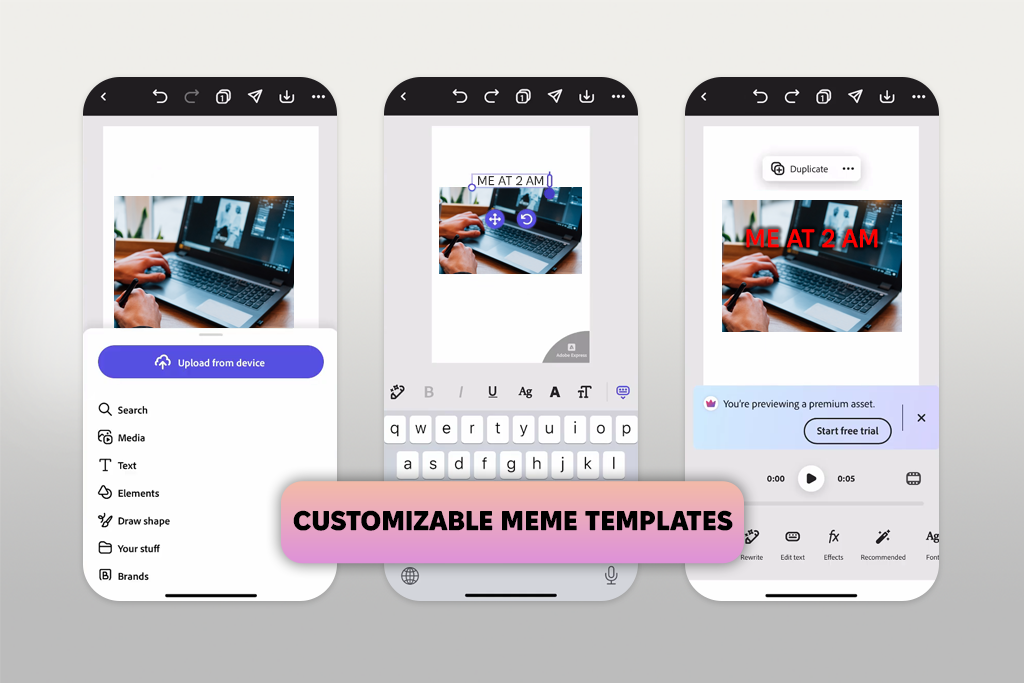 adobe express meme maker app