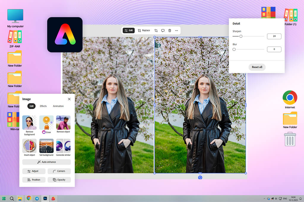 adobe express photo blur remover