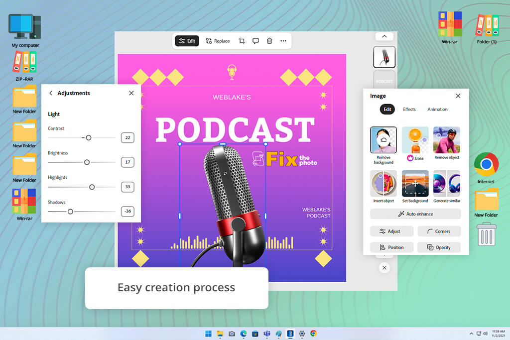 adobe express podcast cover art creator