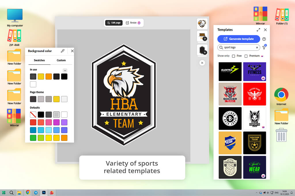 adobe express sports logo maker