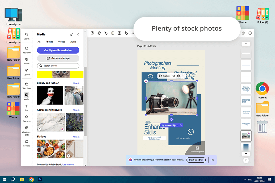 adobe express stock photos