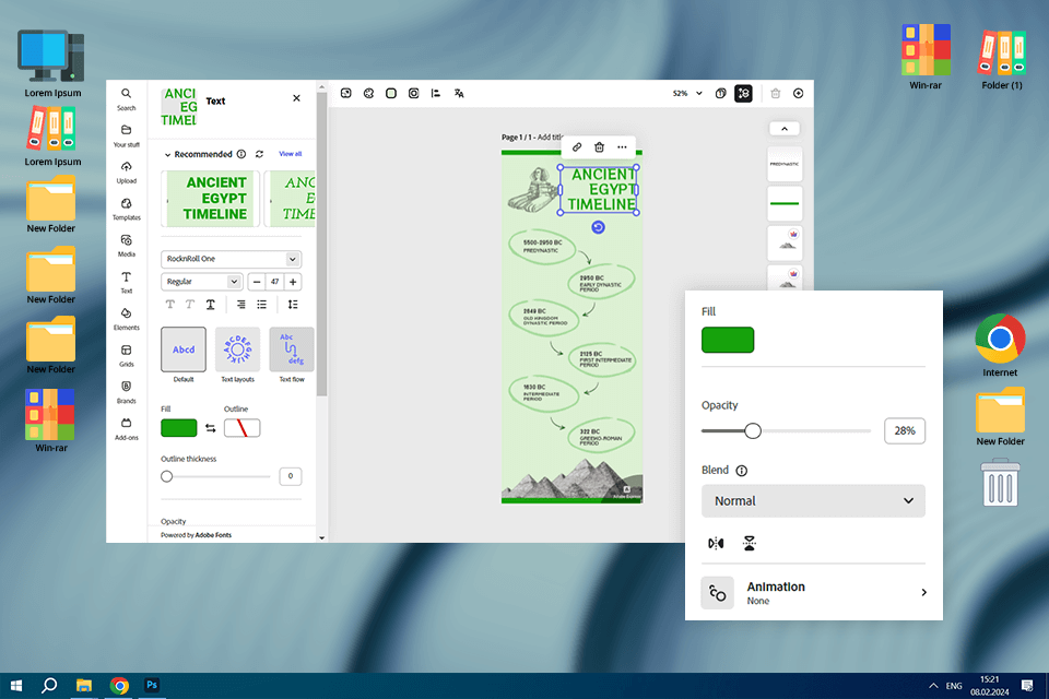 adobe express timeline generator