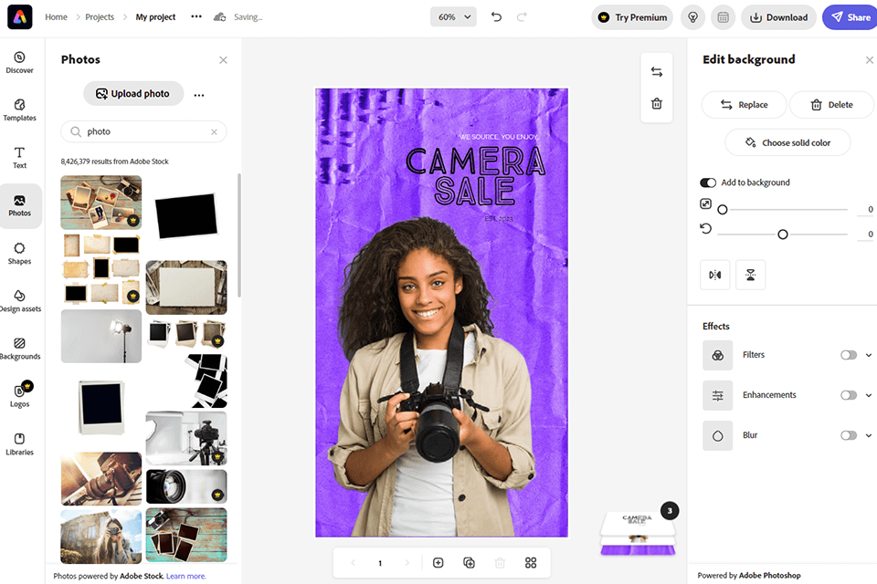 adobe express to help start an online gear store