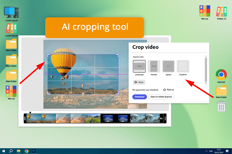 adobe express video cropping software