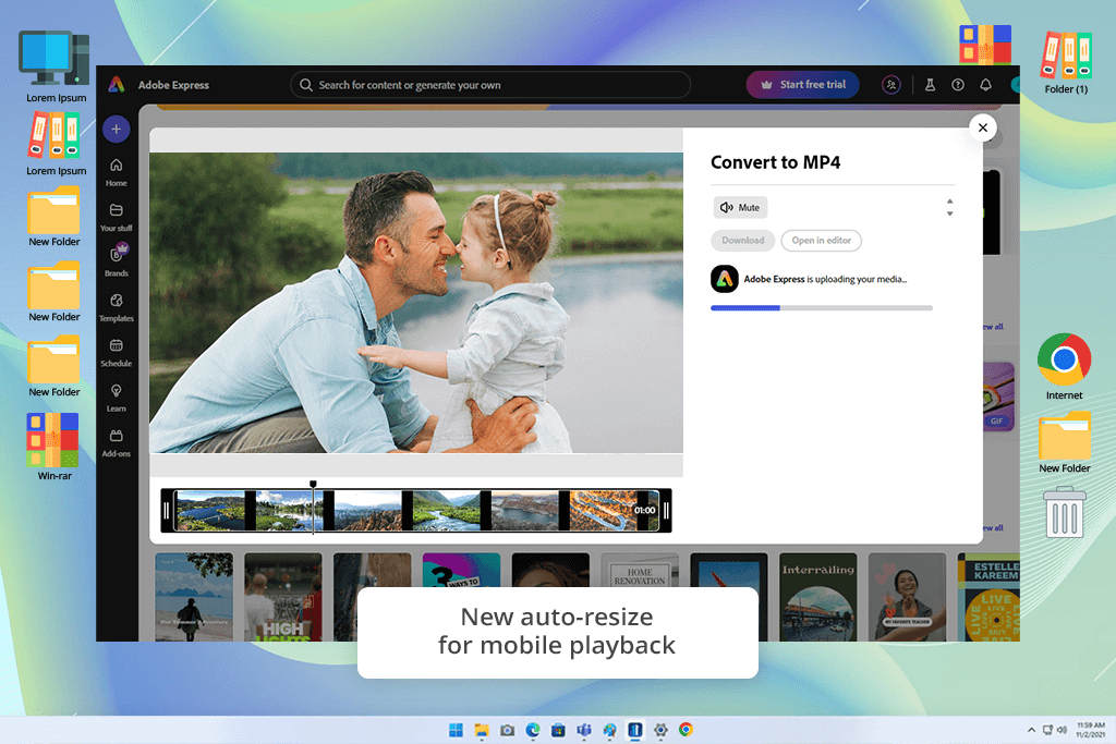 adobe express vob to mp4 converter