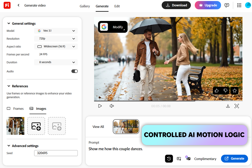 adobe firefly ai dance generator