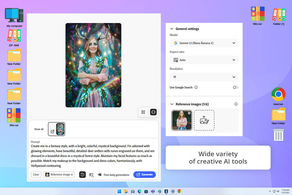 adobe firefly ai fantasy character creator