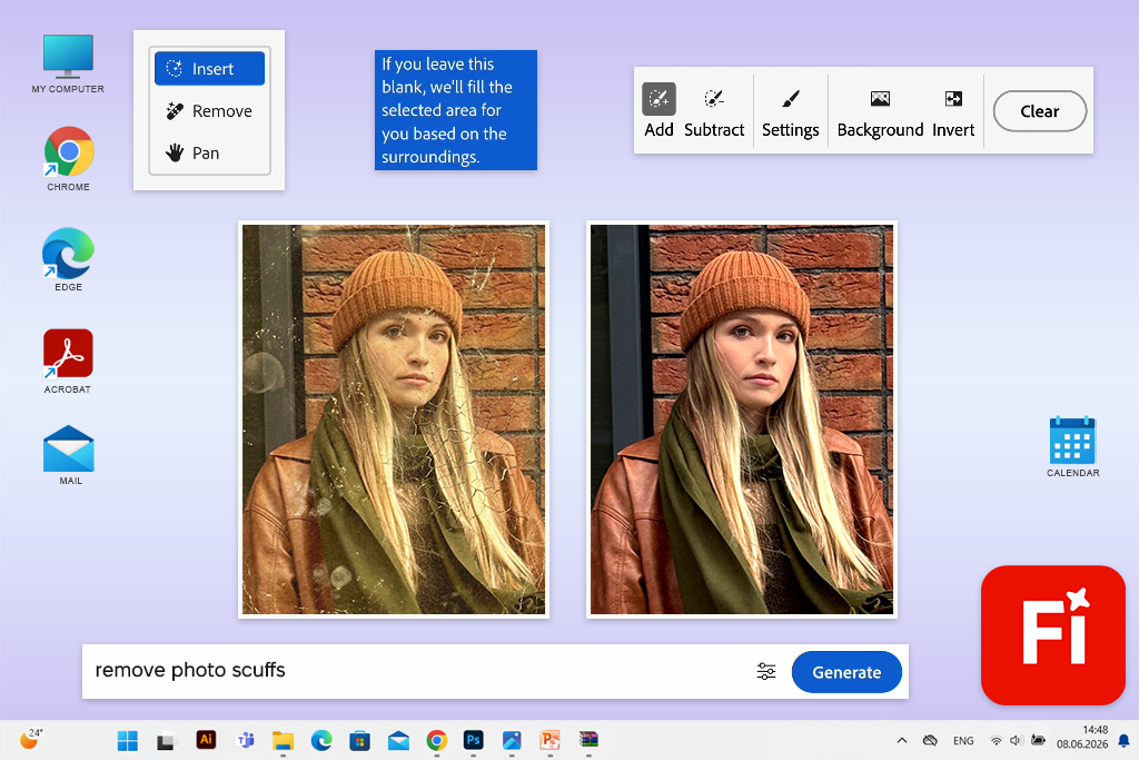 adobe firefly ai image inpainting tool online