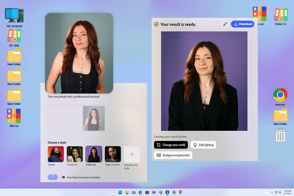 adobe firefly ai linkedin profile picture generator