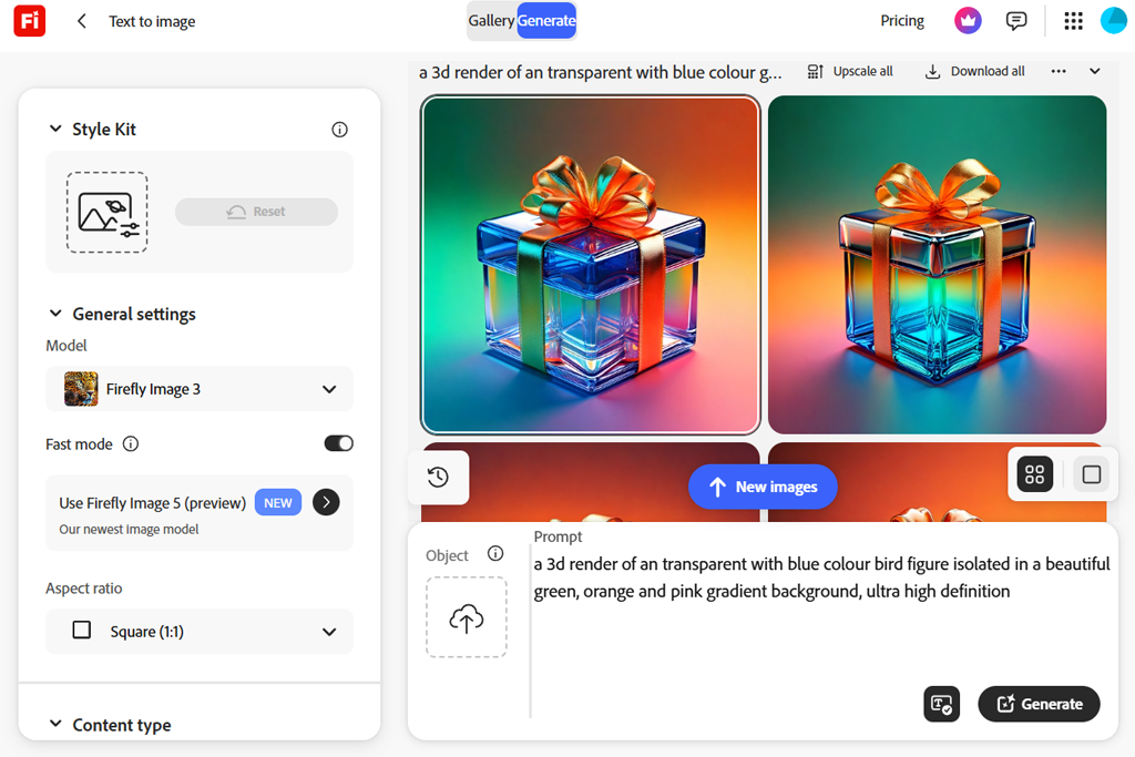 adobe firefly interface