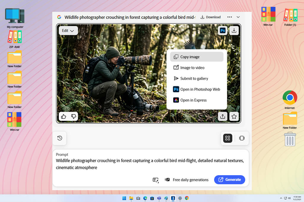 adobe firefly resolution export
