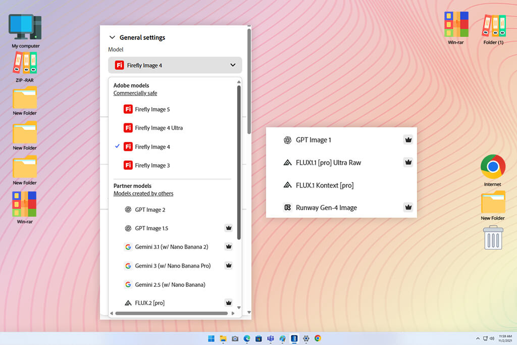 adobe firefly resolution models