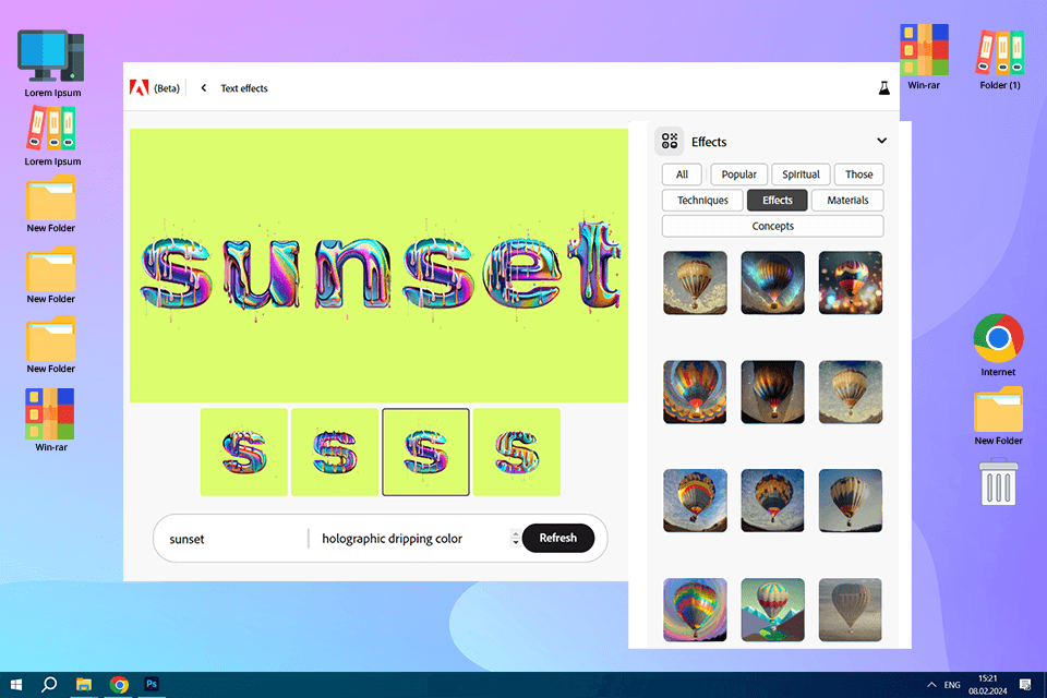 adobe firefly text effects