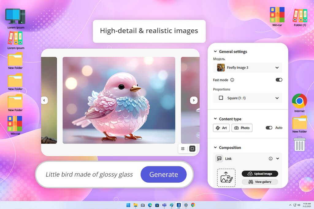 adobe firefly text to image feature