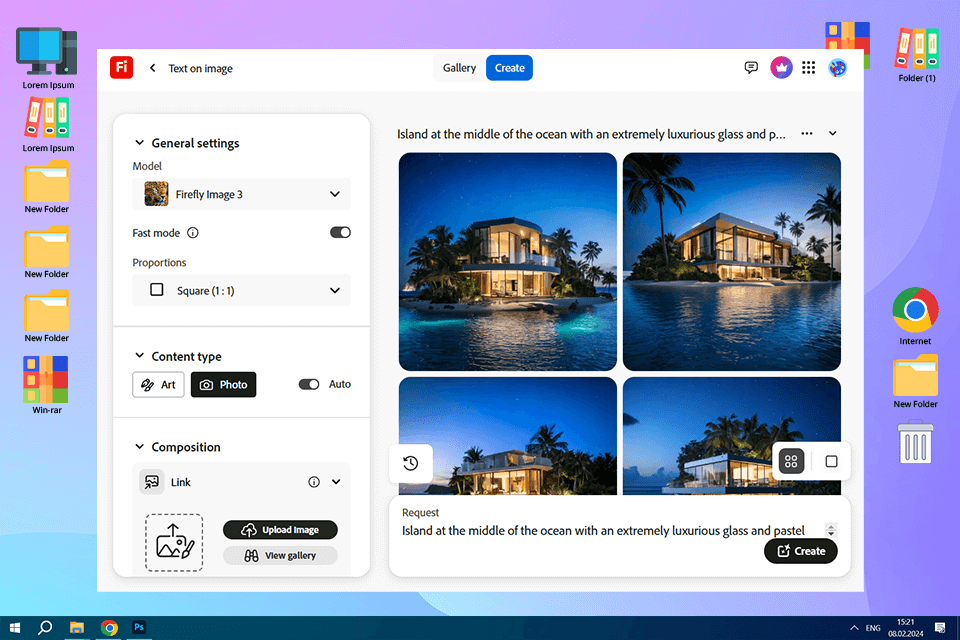adobe firefly text to image